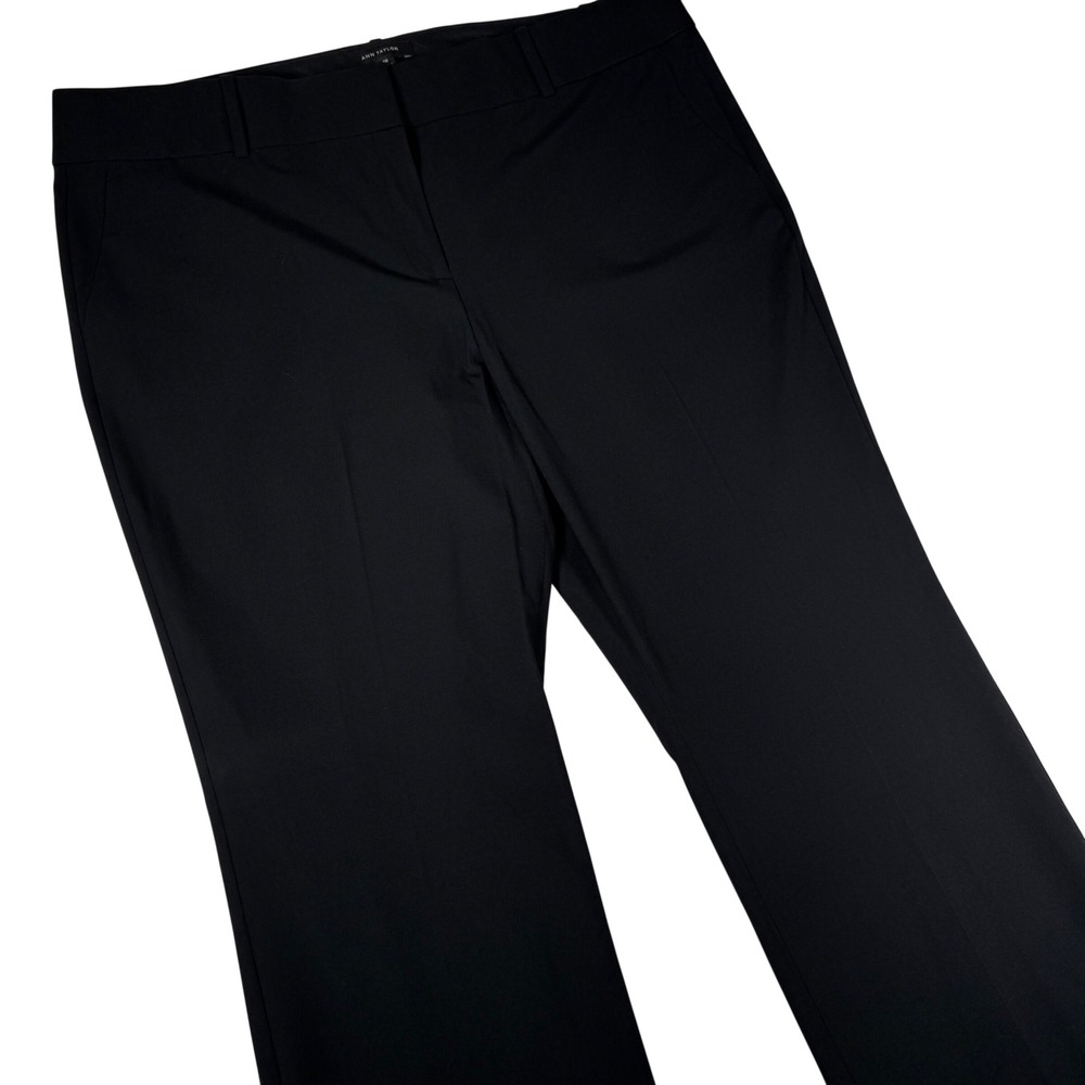 Ann Taylor Black Wide Leg Dress‎ Pants Trousers Womens 18 Workwear 45-379691